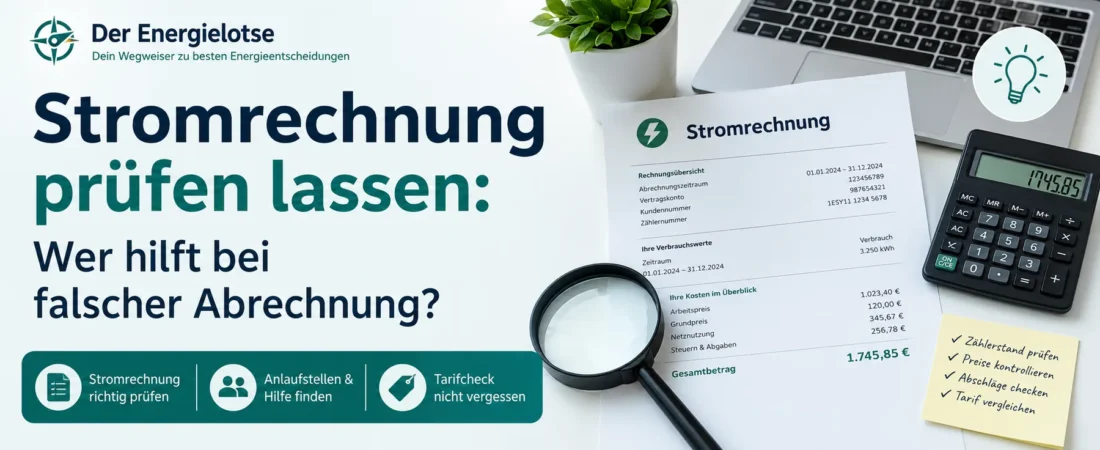 Stromrechnung prüfen lassen: Wer hilft bei falscher Abrechnung?