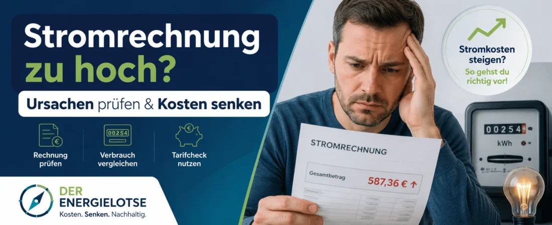 Stromrechnung zu hoch: Was tun, wenn die Stromkosten plötzlich steigen?
