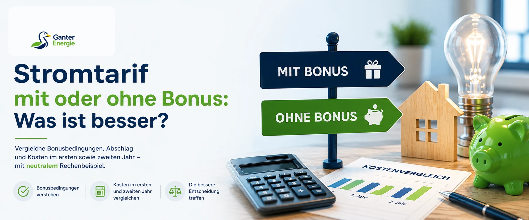 Stromtarif mit oder ohne Bonus: Was ist besser?