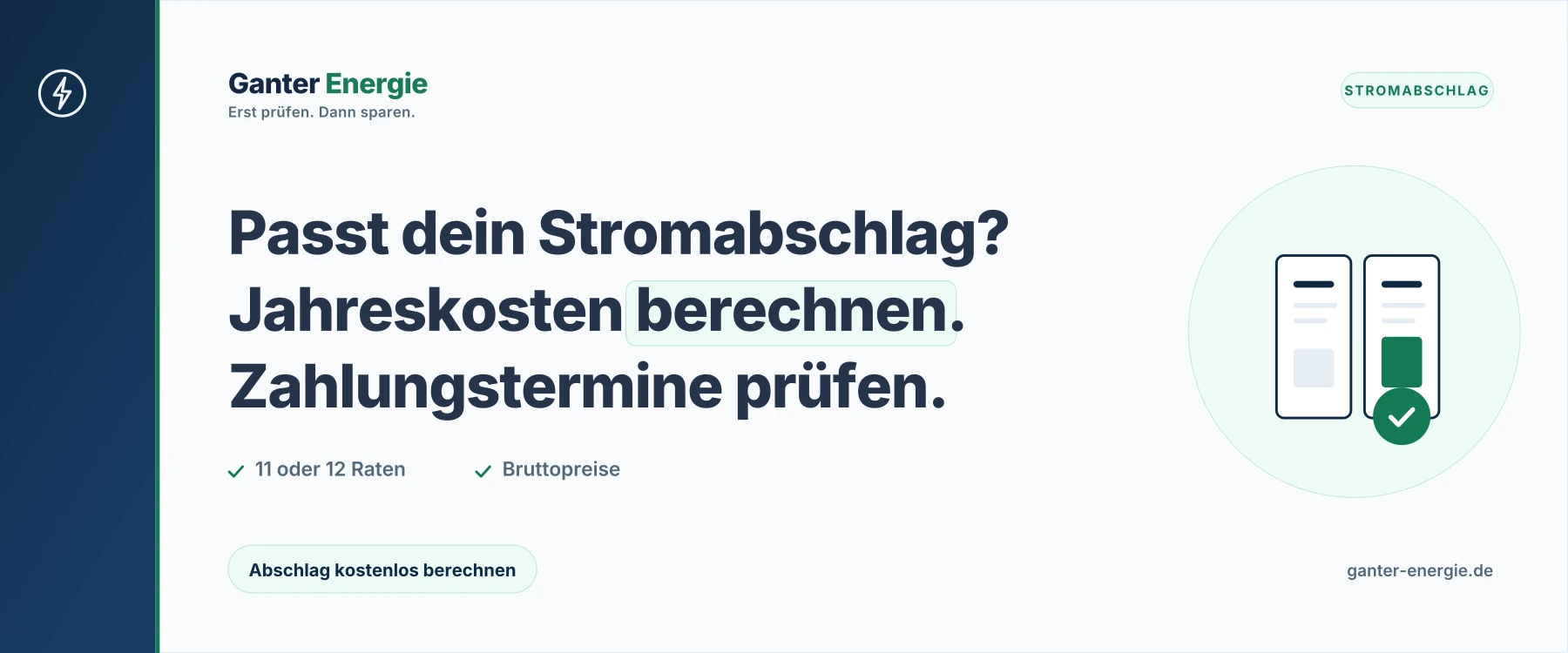 Abschlag Strom berechnen: den richtigen Monatsbetrag finden