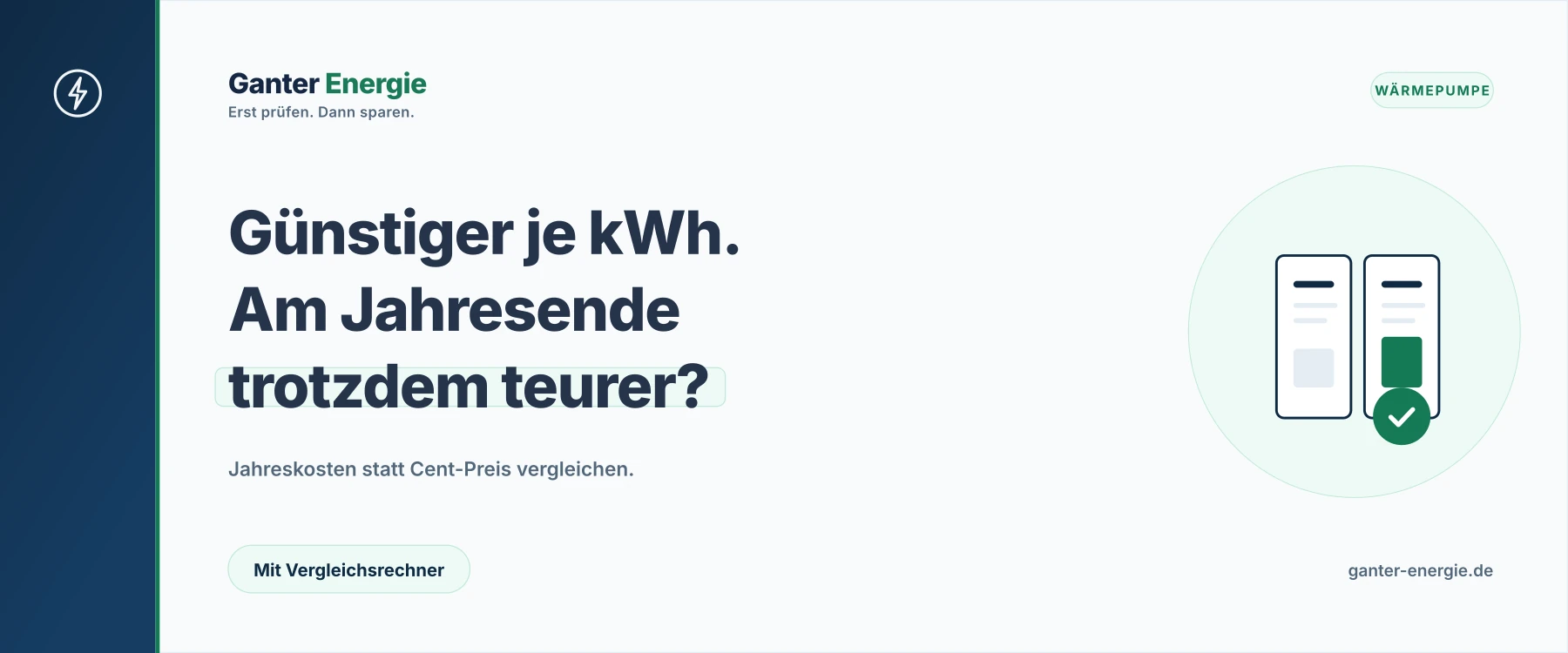 Wärmepumpentarif vergleichen