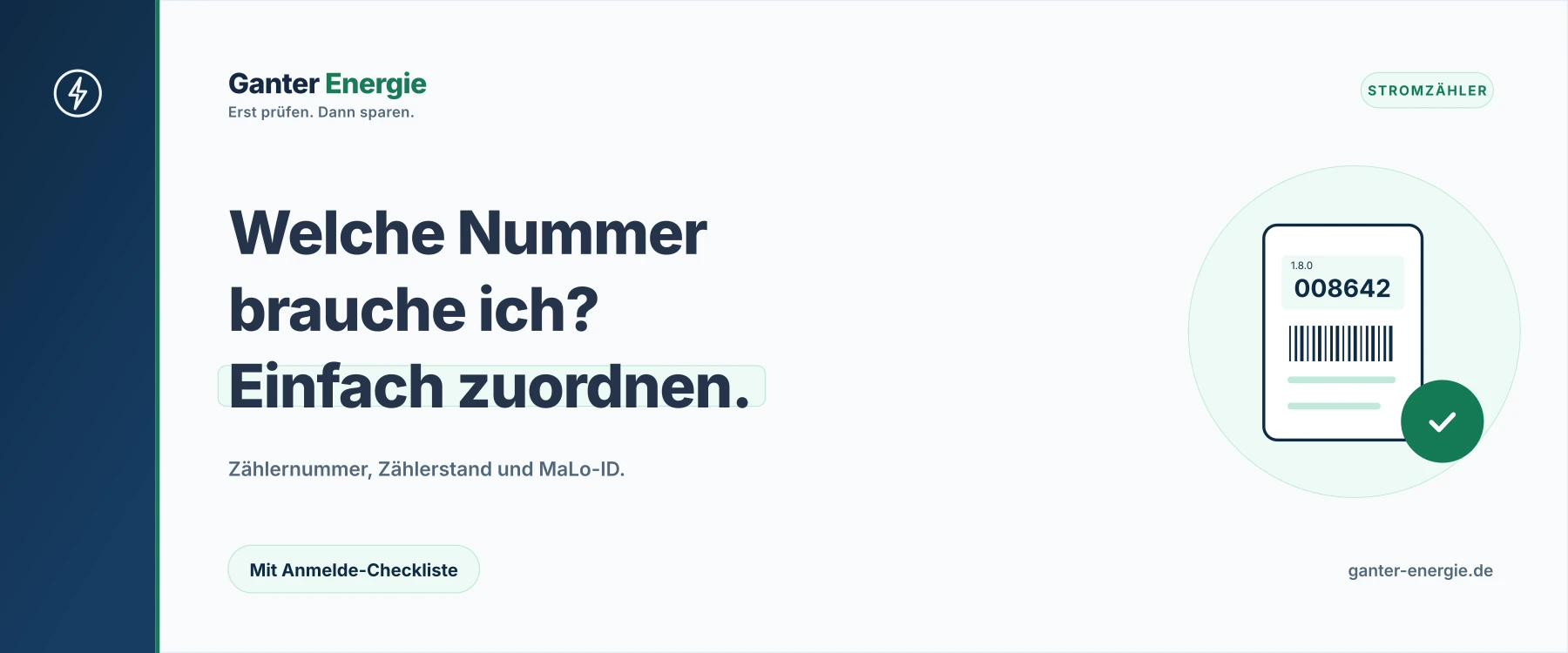 Zählernummer am Stromzähler: Welche Angabe brauchst du?