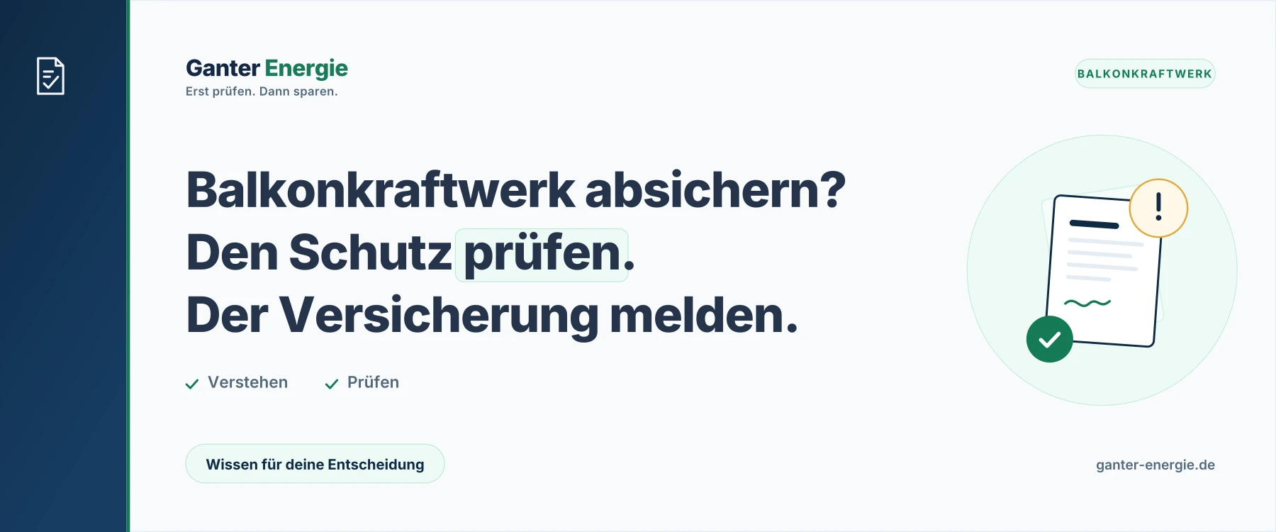 Balkonkraftwerk Versicherung: Hausrat, Haftpflicht und was du melden solltest
