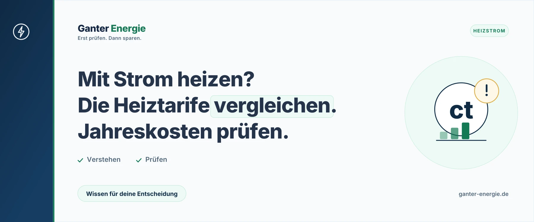 Heizstrom: Tarife verstehen und vergleichen