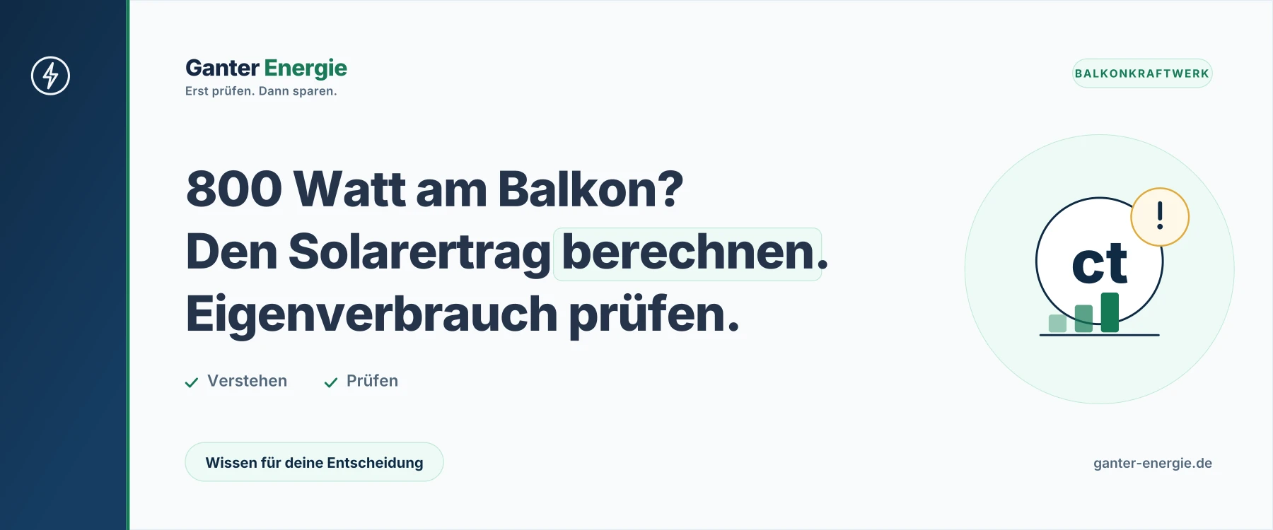 Balkonkraftwerk 800 Watt: Ertrag, Auslegung und was es wirklich spart