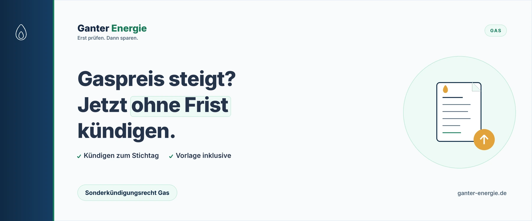Sonderkündigungsrecht Gas: Bei Preiserhöhung richtig kündigen