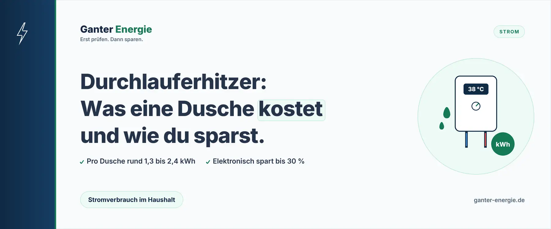 Durchlauferhitzer Stromverbrauch: kWh, Kosten und Spartipps