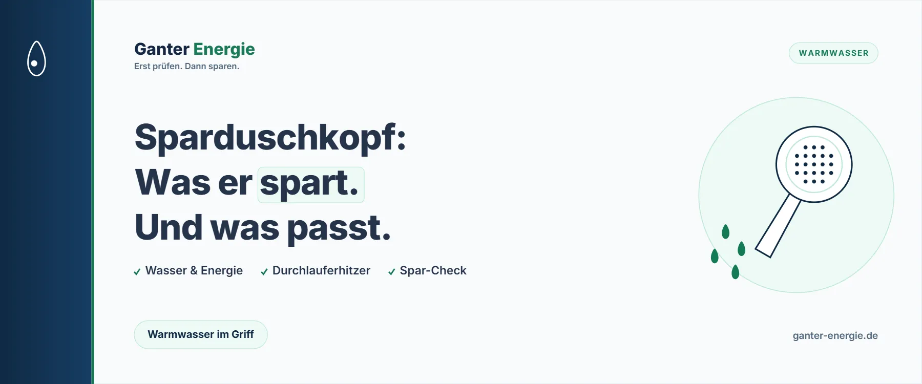 Sparduschkopf: Wie viel Wasser und Energie du sparst und welcher passt