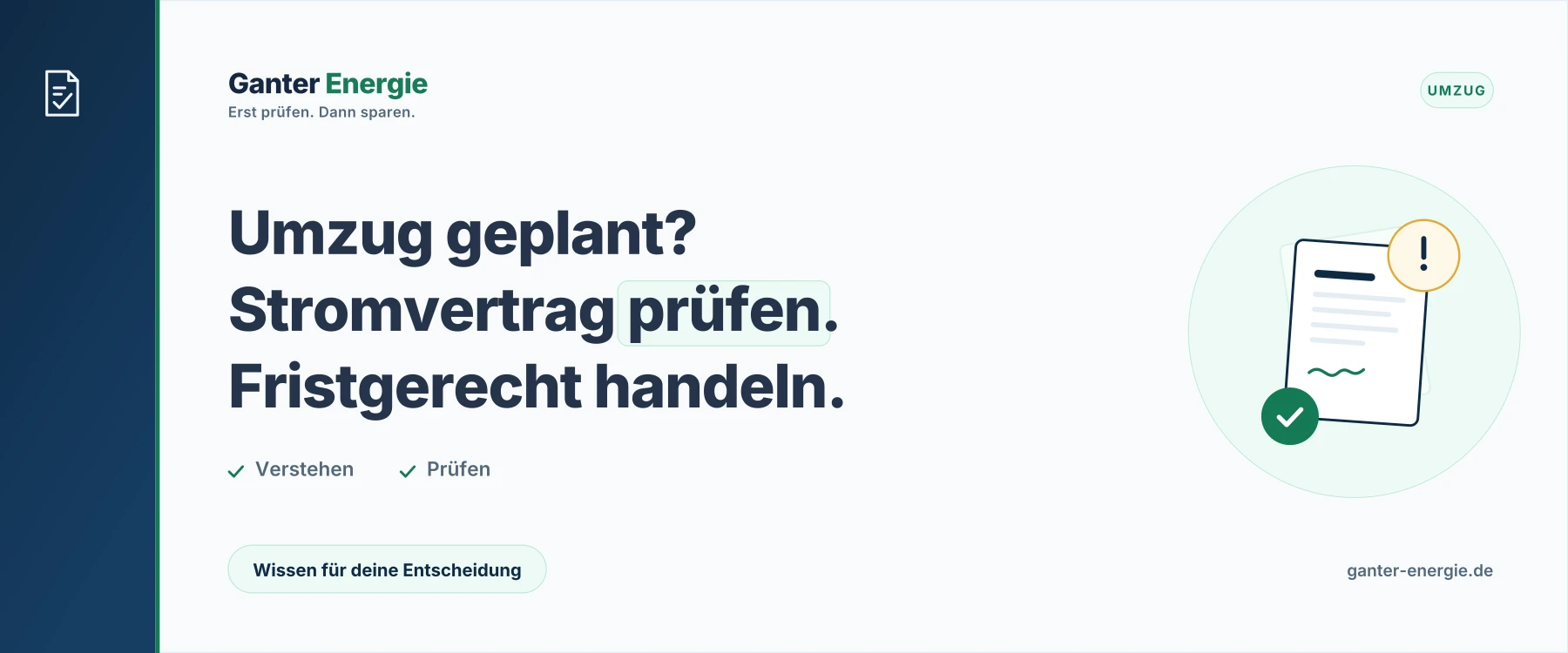 Stromvertrag kündigen bei Umzug: Frist, Anbieterwechsel und Sonderkündigung