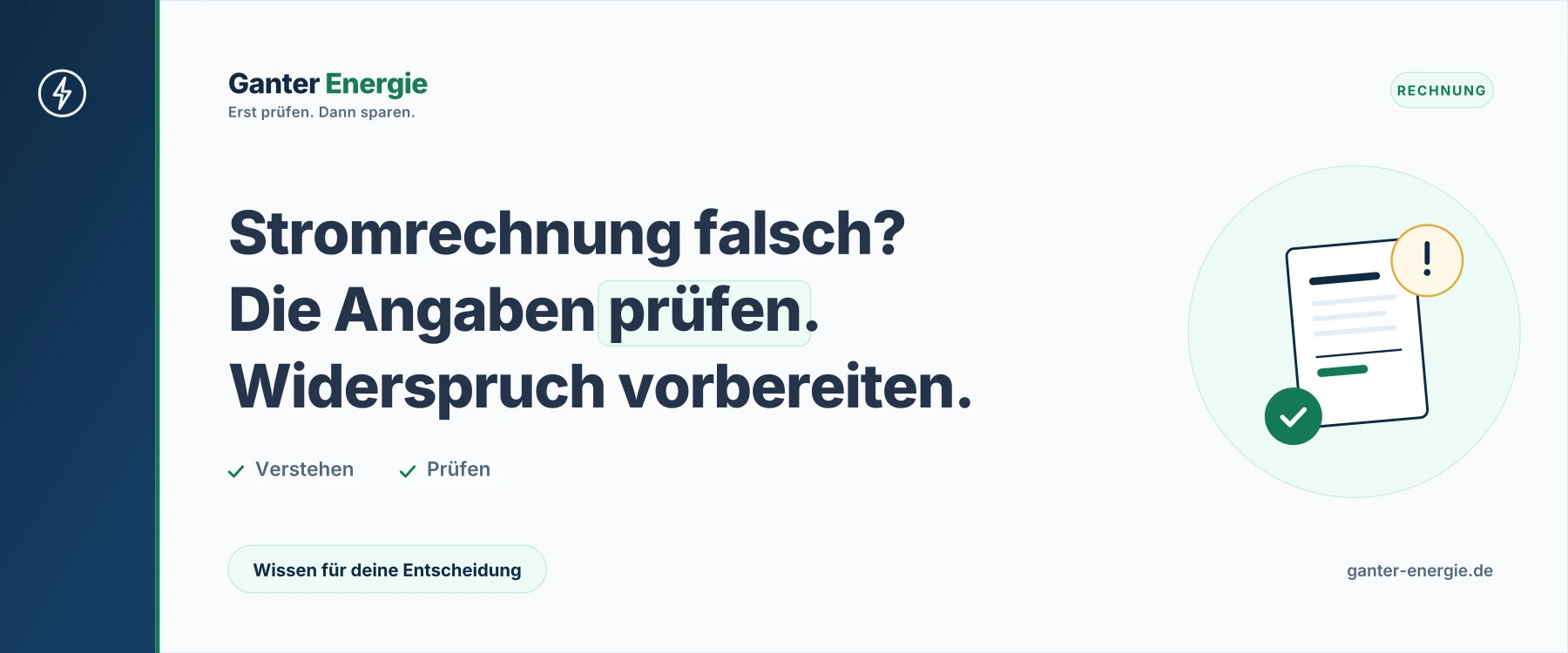 Falsche Stromrechnung: Widerspruch mit Musterbrief