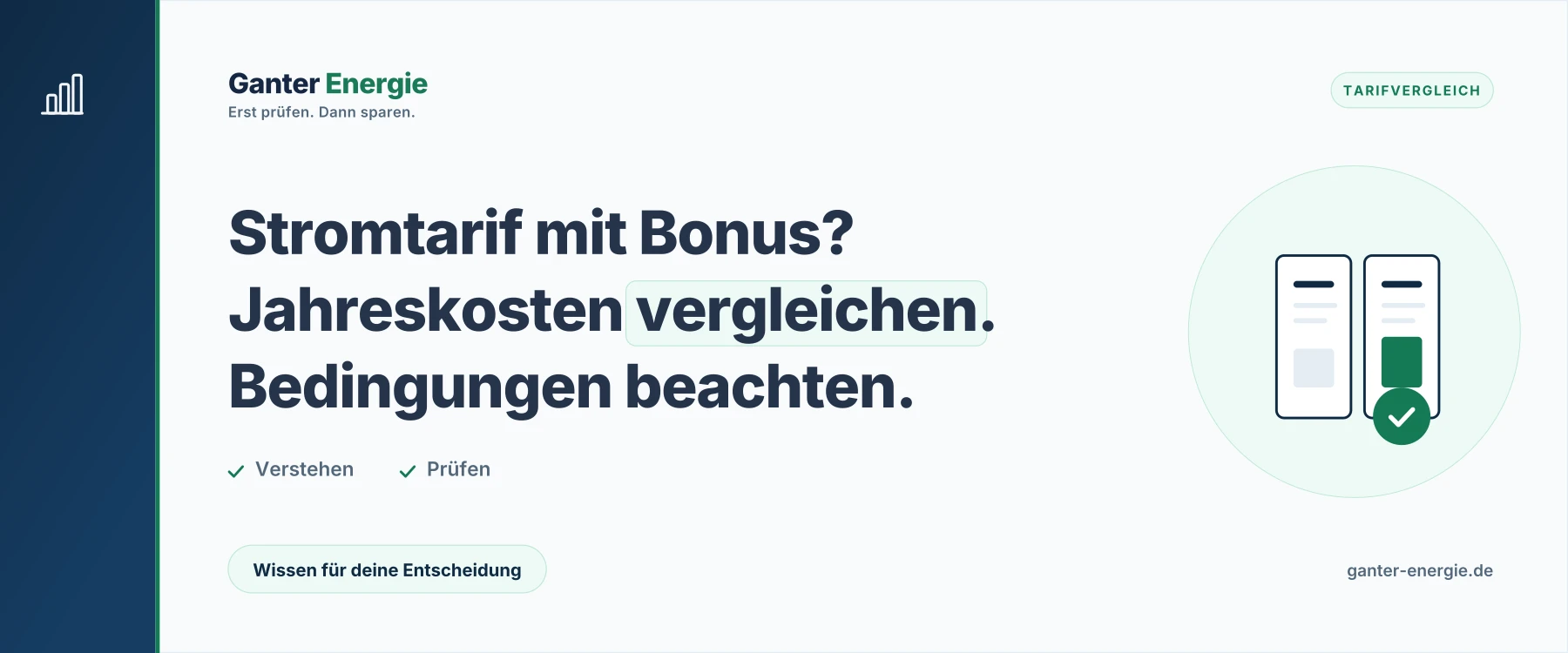 Stromtarif mit oder ohne Bonus: Was ist besser?