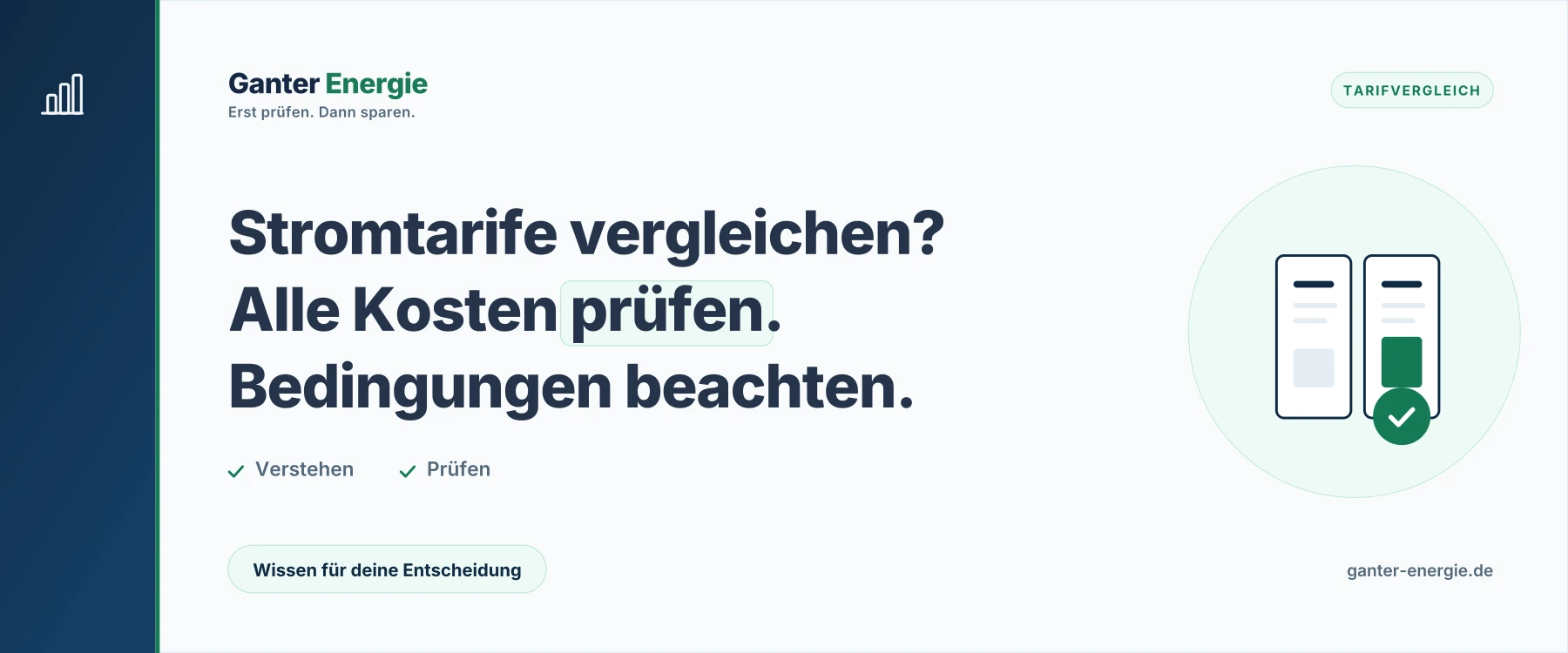 Stromtarif vergleichen: Diese Tarifbestandteile entscheiden