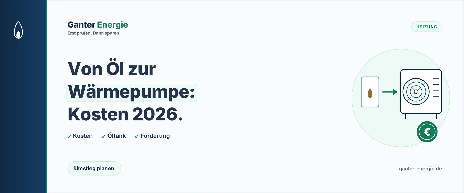Ölheizung umrüsten auf Wärmepumpe: Kosten, Förderung und Ablauf 2026