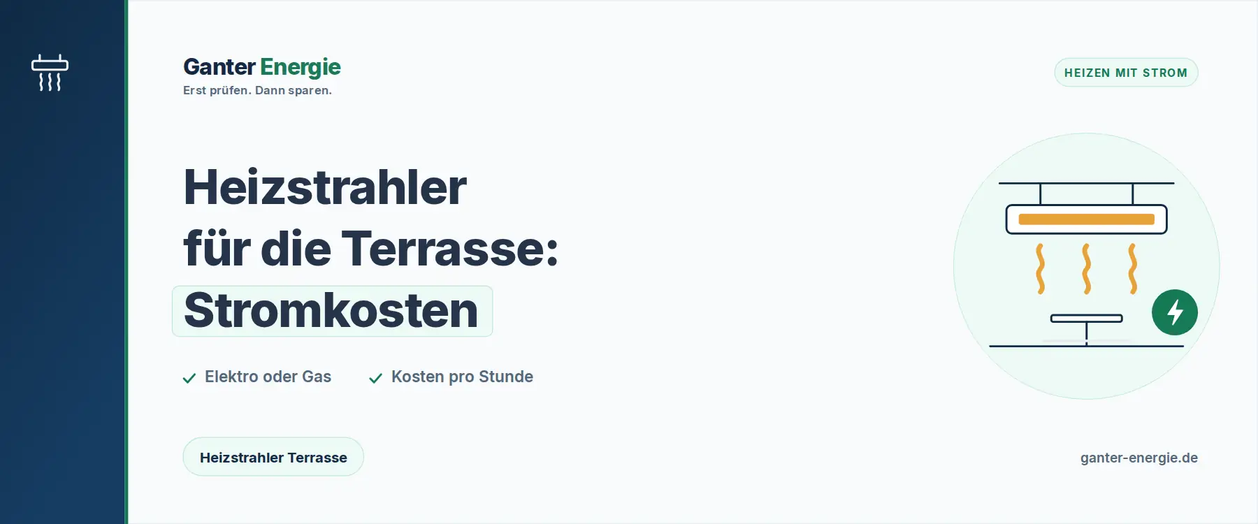 Heizstrahler für die Terrasse: Stromverbrauch, Kosten und was wirklich wärmt